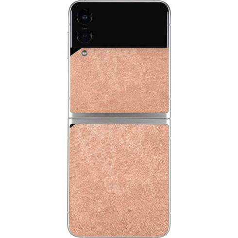 Black and Rose Gold Marble Split Galaxy Z Flip3 5G Skin