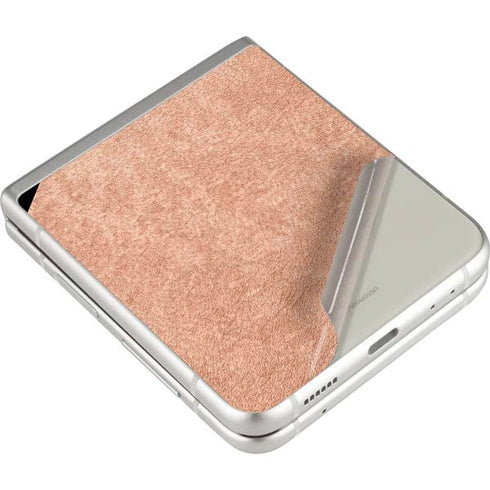 Black and Rose Gold Marble Split Galaxy Z Flip3 5G Skin