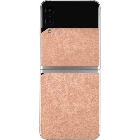 Black and Rose Gold Marble Split Galaxy Z Flip4 5G Skin