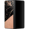 Black and Rose Gold Marble Split Galaxy Z Fold3 5G Skin