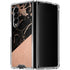 Black and Rose Gold Marble Split Galaxy Z Fold4 5G Clear Case