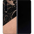 Black and Rose Gold Marble Split Galaxy Z Fold4 5G Skin