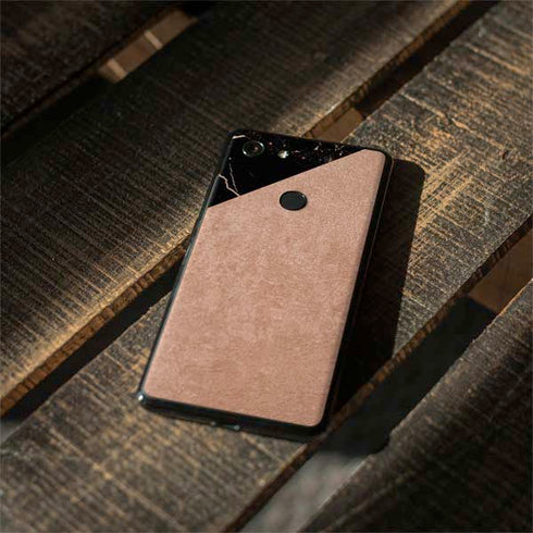 Black and Rose Gold Marble Split Google Pixel 3 Skin