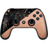 Black and Rose Gold Marble Split Google Stadia Controller Skin