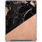 Black and Rose Gold Marble Split iPad Pro 12.9in (2020) Clear Case