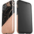 Black and Rose Gold Marble Split iPhone 11 Pro Max Impact Case