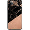 Black and Rose Gold Marble Split iPhone 11 Pro Max Skin