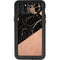 Black and Rose Gold Marble Split iPhone 11 Pro Max Waterproof Case