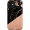 Black and Rose Gold Marble Split iPhone 12 Mini Impact Case