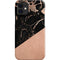 Black and Rose Gold Marble Split iPhone 12 Mini Lite Case