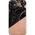 Black and Rose Gold Marble Split iPhone 12 Mini Lite Case
