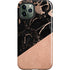 Black and Rose Gold Marble Split iPhone 12 Pro Impact Case