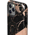 Black and Rose Gold Marble Split iPhone 12 Pro Impact Case