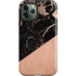 Black and Rose Gold Marble Split iPhone 12 Pro Max Impact Case