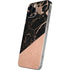 Black and Rose Gold Marble Split iPhone 12 Pro Skin