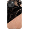 Black and Rose Gold Marble Split iPhone 14 Impact Case