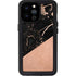 Black and Rose Gold Marble Split iPhone 14 Pro Max Waterproof Case