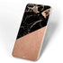 Black and Rose Gold Marble Split iPhone 7 Plus Skin