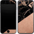Black and Rose Gold Marble Split iPhone 7 Skin
