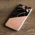 Black and Rose Gold Marble Split iPhone 8 Plus Skin