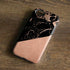 Black and Rose Gold Marble Split iPhone 8 Pro Case