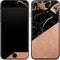 Black and Rose Gold Marble Split iPhone 8 Skin