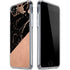 Black and Rose Gold Marble Split iPhone SE (2nd & 3rd Gen) Clear Case
