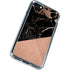 Black and Rose Gold Marble Split iPhone SE (2nd & 3rd Gen) Clear Case