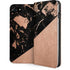 Black and Rose Gold Marble Split iPhone SE (2nd & 3rd Gen) Folio Case