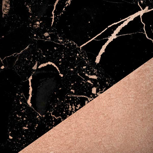 Black and Rose Gold Marble Split iPhone X Pro Case