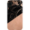 Black and Rose Gold Marble Split iPhone XR Pro Case