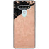 Black and Rose Gold Marble Split LG Stylo 6 Clear Case