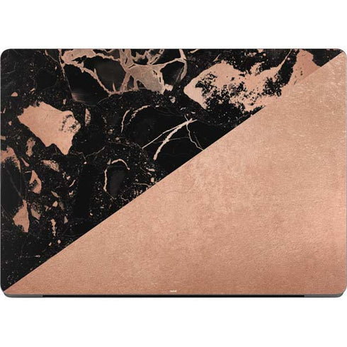 Black and Rose Gold Marble Split MacBook Pro 14in (2021-24) Skin