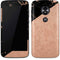Black and Rose Gold Marble Split Moto E5 Play Skin