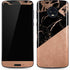 Black and Rose Gold Marble Split Moto G6 Skin