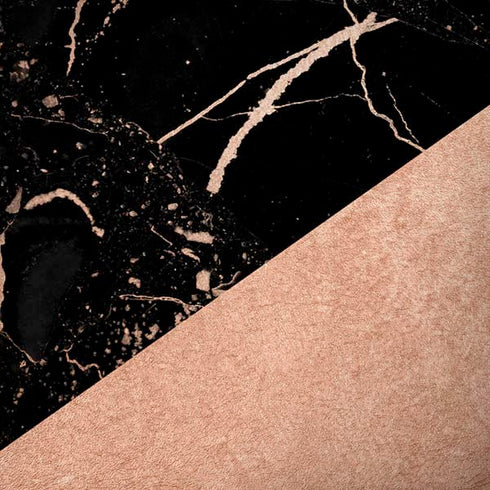 Black and Rose Gold Marble Split Moto G6 Skin