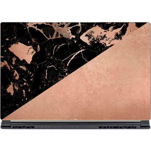 Black and Rose Gold Marble Split MSI GS65 Stealth Laptop Skin