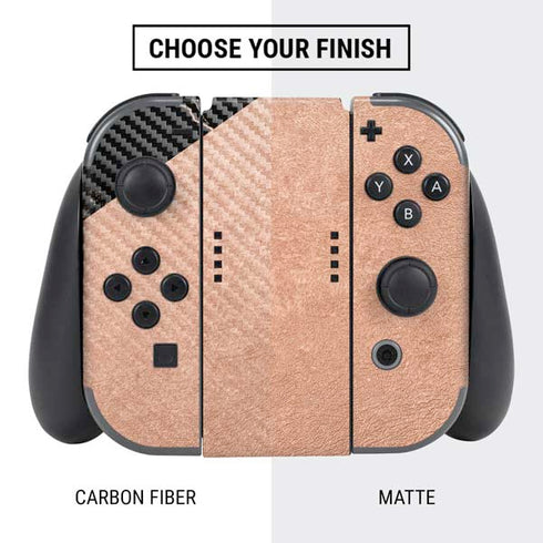 Black and Rose Gold Marble Split Nintendo Switch Bundle Skin
