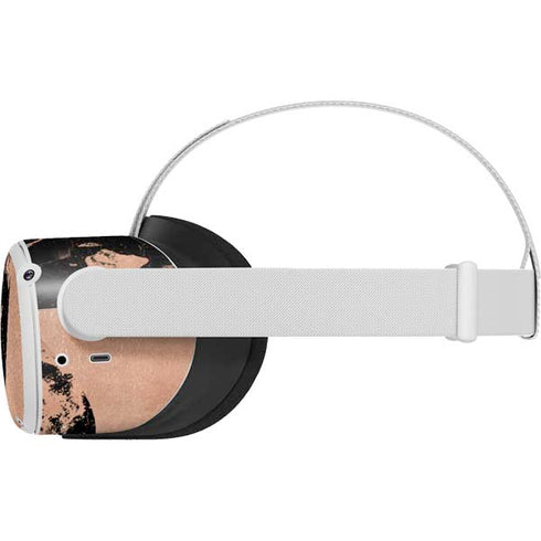 Black and Rose Gold Marble Split Oculus Quest 2 Skin