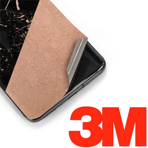 Black and Rose Gold Marble Split OnePlus 7 Pro Skin