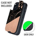 Black and Rose Gold Marble Split Otterbox Defender iPhone Skin
