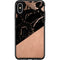 Black and Rose Gold Marble Split Otterbox Symmetry iPhone Skin