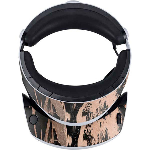 Black and Rose Gold Marble Split PlayStation VR2 Skin
