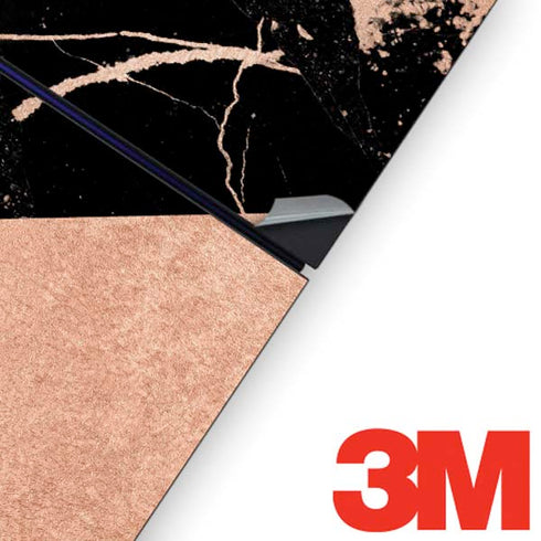 Black and Rose Gold Marble Split PS4 Console and Controller Bundle Skin