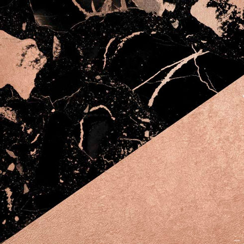 Black and Rose Gold Marble Split PS4 Console and Controller Bundle Skin