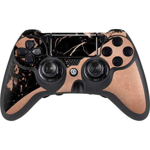 Black and Rose Gold Marble Split PS4/PC SCUF Impact Controller Skin