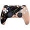 Black and Rose Gold Marble Split PS5 Controller Skin