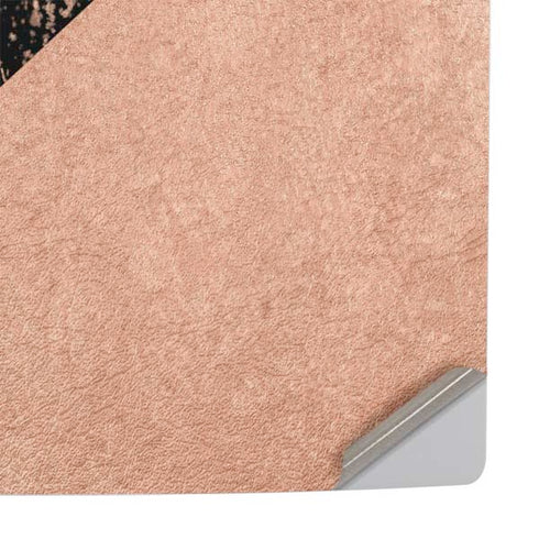 Black and Rose Gold Marble Split PS5 Slim Disk Console Skin