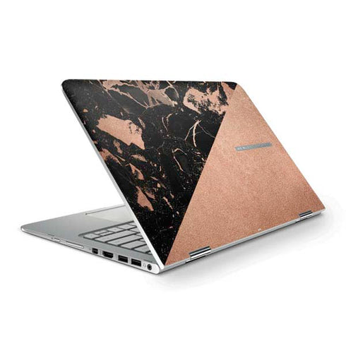 Black and Rose Gold Marble Split HP Spectre Skin