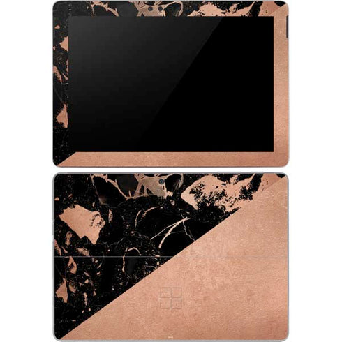 Black and Rose Gold Marble Split Surface Go Skin